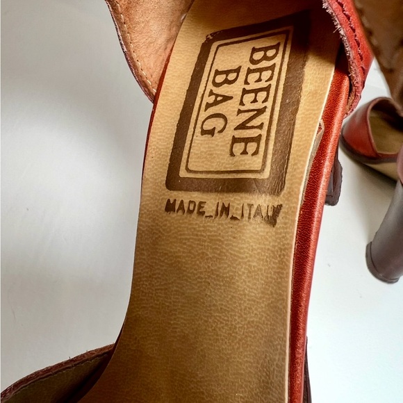 Vintage Italian Beene Bag Leather Heels size 5.5 with ankle strap - Picture 4 of 5